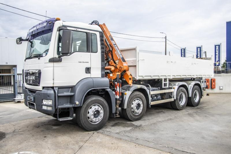Camion benne MAN TGS 35.400+TEREX 16T/2