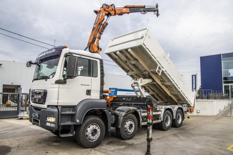 Camion benne MAN TGS 35.400+TEREX 16T/2