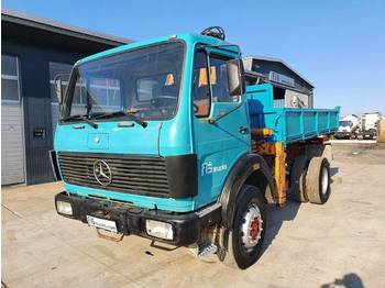 Camion benne Mercedes-Benz 1617 AK 4X4 meiller tipper + crane