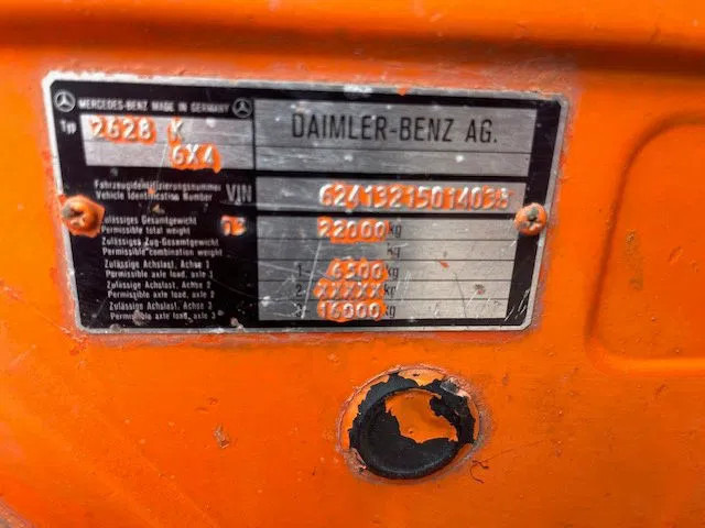 Camion benne Mercedes-Benz AK 2635 6x4 V8