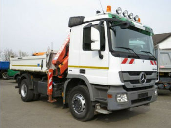 Camion benne Mercedes-Benz Actros 1841 2-Achs Kipper Kran Greiferst.