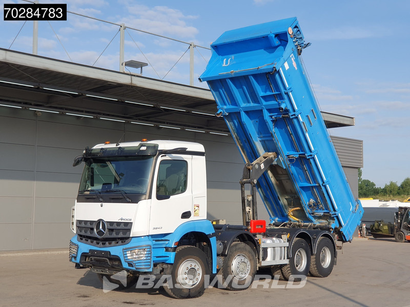 Camion benne Mercedes-Benz Arocs 3243 8X4 14m3 2-side tipper Big-Axle Steelsuspension Navi Euro 6
