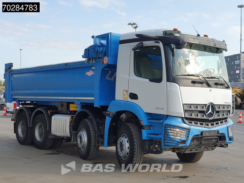 Camion benne Mercedes-Benz Arocs 3243 8X4 14m3 2-side tipper Big-Axle Steelsuspension Navi Euro 6