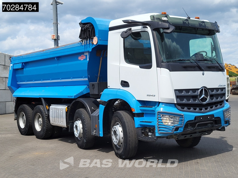 Camion benne Mercedes-Benz Arocs 3243 8X4 16m3 tipper Big-Axle Steelsuspension Automatic Navi Euro 6