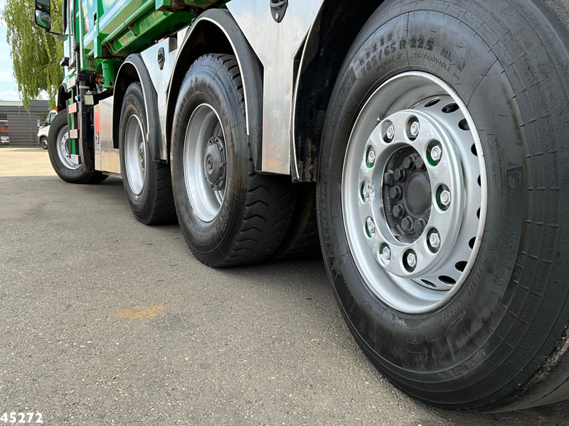 Camion benne Mercedes-Benz Arocs 3743 8x4 Euro 6 HMF 19 Tonmeter Elektrisch/Hydraulisch aangedreven Z-kraan