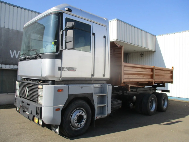 Camion benne Renault Magnum AE 385 TI , 6x4, 3 Way Tipper ,Manual , Airco ,Spring suspension