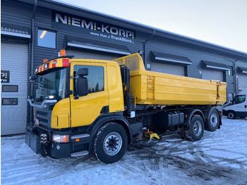 Camion benne SCANIA P 380 6x2 Tienhoitoauto