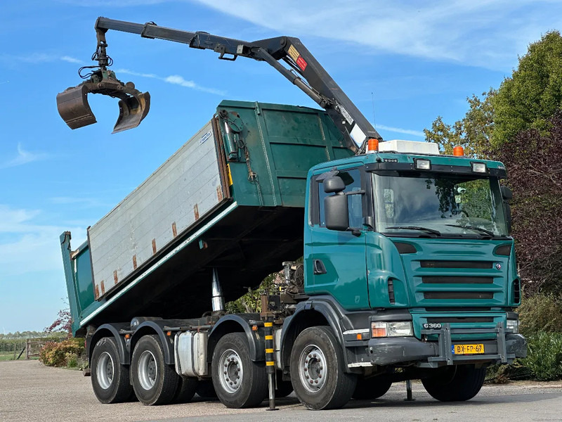 Camion benne Scania G360 8x4!!Z-Kraan/KIPPER!!