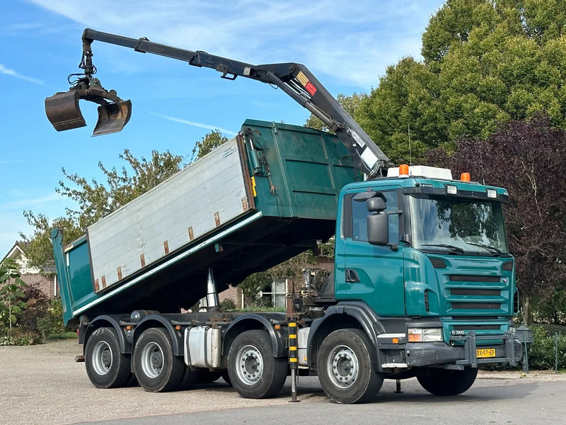 Camion benne Scania G360 8x4!!Z-Kraan/KIPPER!!