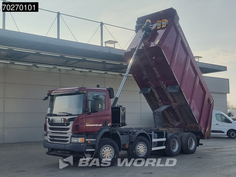 Camion benne Scania P410 8X4 28m3 KH Kipper Big-Axle Steel suspension Euro 6