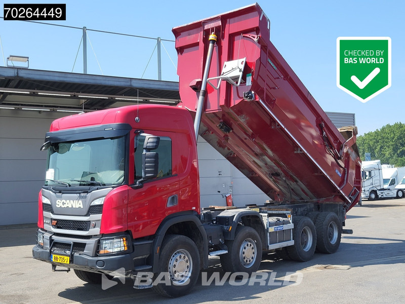 Camion benne Scania P410 8X4 Big-Axle Steelsuspension Euro 6