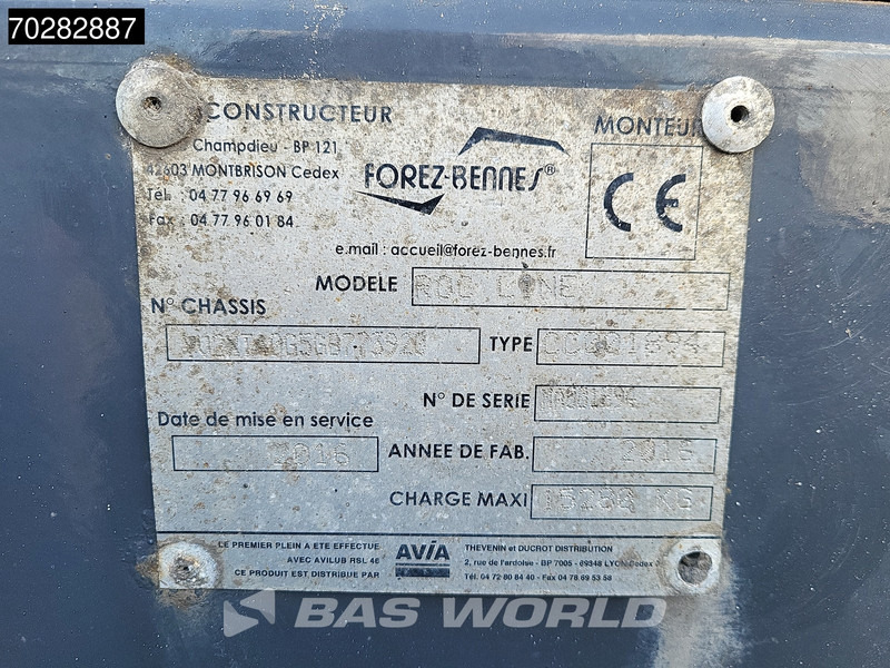 Camion benne Volvo FMX 500 8X4 16m3 Forez-Bennes tipper Retarder Big-Axle Euro 6