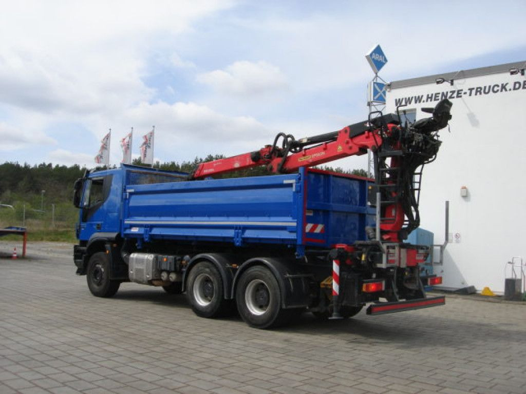 Camion grue Iveco TRACKER 260T50 6x4 3-Achs Kipper Heckkran Espilo