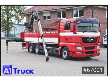 Camion grue MAN TGX 26.400, Hiab Kran, Lenk-Liftachse,