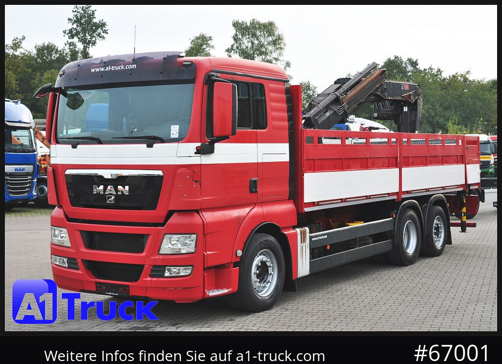 Camion grue MAN TGX 26.400, Hiab Kran, Lenk-Liftachse,