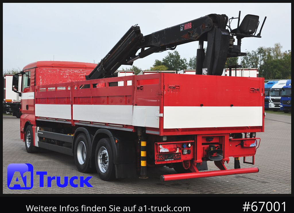 Camion grue MAN TGX 26.400, Hiab Kran, Lenk-Liftachse,