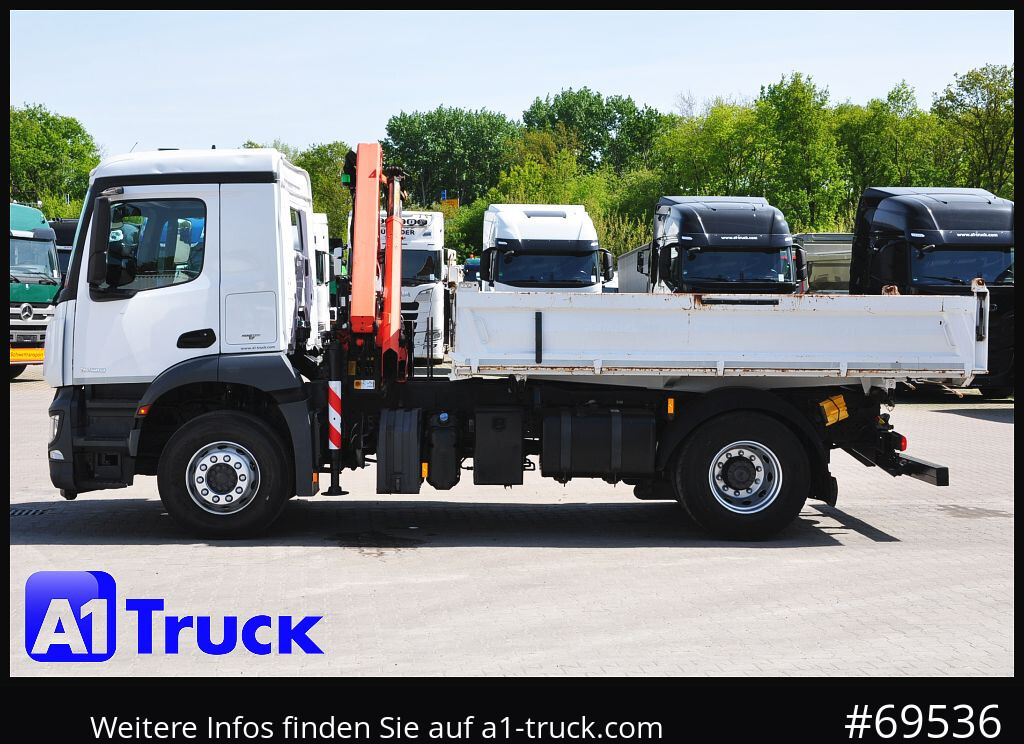 Camion grue MERCEDES-BENZ Arocs 1830, Kipper + Kran,Palfinger, Funk,