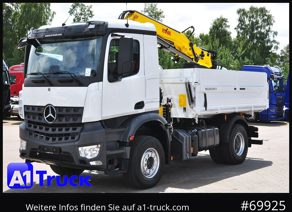 Camion grue MERCEDES-BENZ Arocs 1840, Kipper + Kran,Funk Navi, KRAN faltbar