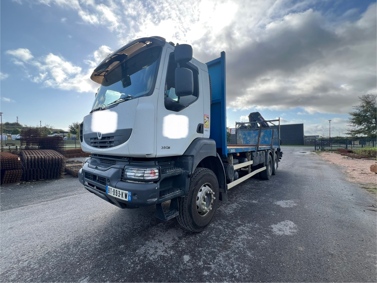 Camion grue RENAULT plateau grue radio commandée 380 DXI
