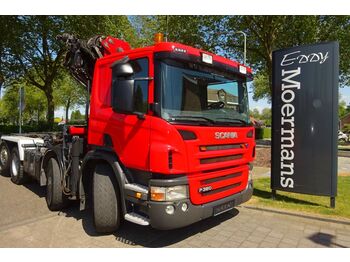 Camion grue Scania P380 8x2*6 Kran Mit Container