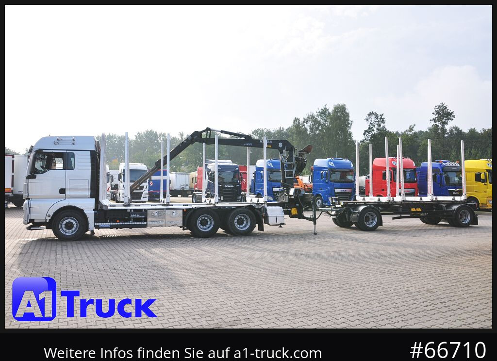 Camion grumier MAN TGX 26.480, Holz Kesla 2109, 6x4,