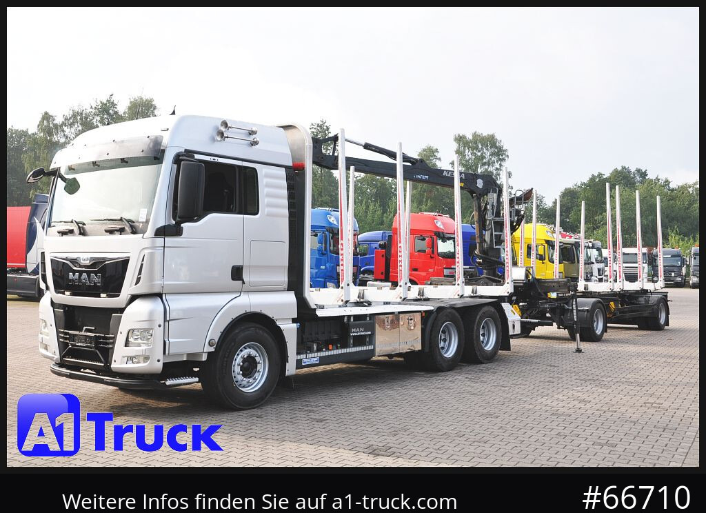 Camion grumier MAN TGX 26.480, Holz Kesla 2109, 6x4,