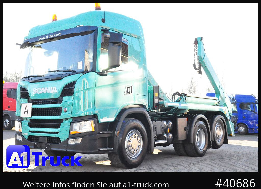 Camion multibenne SCANIA G410 Meiller AK 16 Funk Lenkachse
