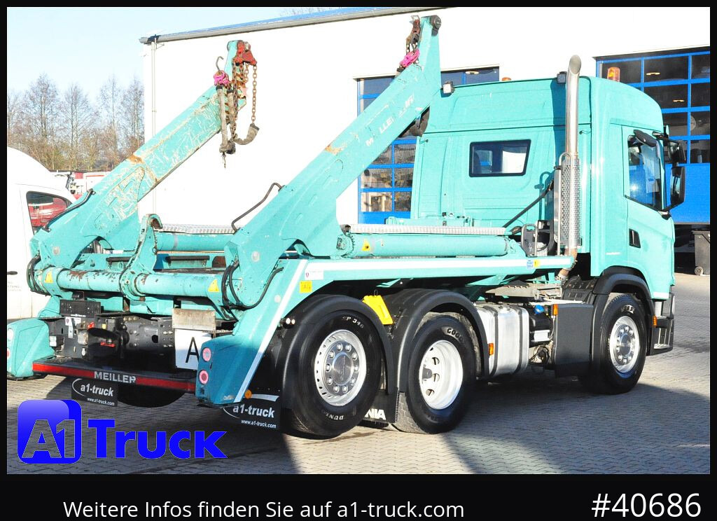Camion multibenne SCANIA G410 Meiller AK 16 Funk Lenkachse