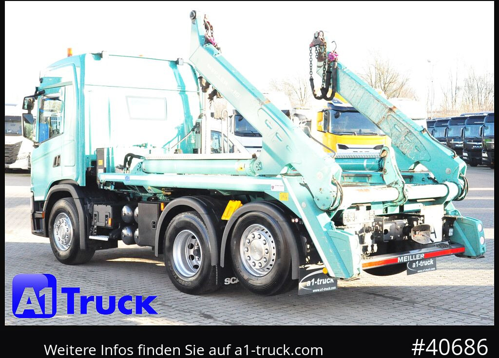 Camion multibenne SCANIA G410 Meiller AK 16 Funk Lenkachse