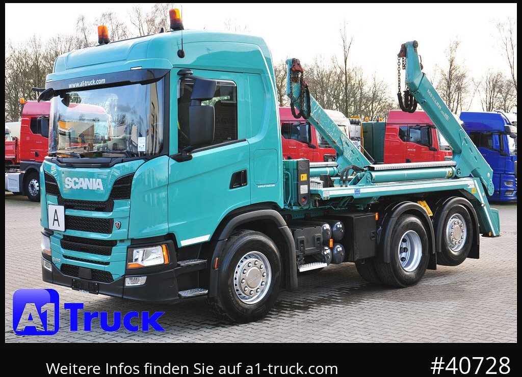 Camion multibenne SCANIA G410 Meiller AK 16 Funk Lenkachse