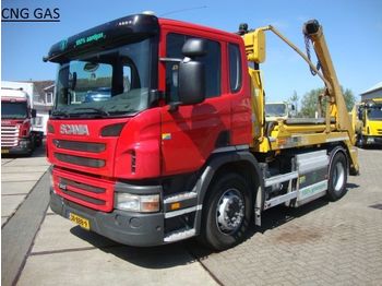 Camion multibenne Scania 310 hyva PORTAAL LIFT14 ton CNG aardgas