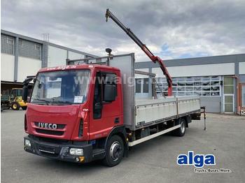 Camion plateau Iveco 80E22/P, Kran Fassi F38A/Funkfernsteuerung/Klima