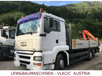 Camion plateau MAN 26.410 mit Kran Palfinger