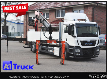 Camion plateau MAN TGS 26.440,  Kran PK20.501L Lenkachse,