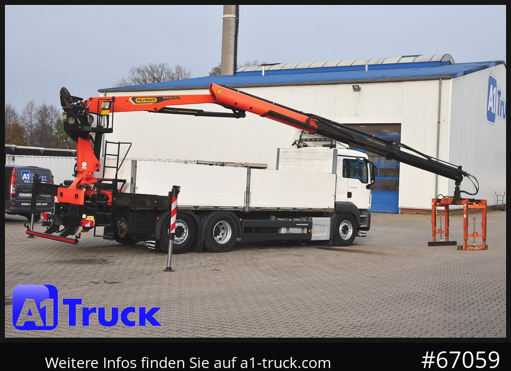 Camion plateau MAN TGS 26.440,  Kran PK20.501L Lenkachse,