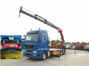 Camion plateau MAN TG-X 26.440 6x2-2 BL Pritsche Heckkran Palf. PK
