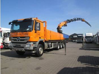 Camion plateau Mercedes Benz Actros 3251 V8 Palfinger 74002 + Flyjib