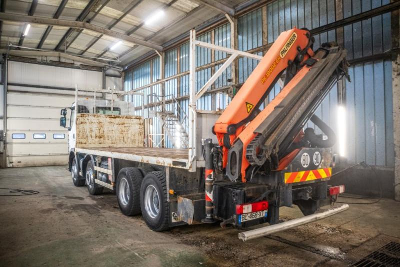 Camion plateau Renault KERAX 380DXI-8x4+PK18TM/3EXT