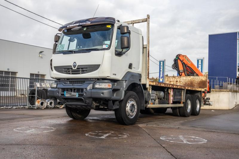 Camion plateau Renault KERAX 380 DXI+E5+PK18TM/3EXT