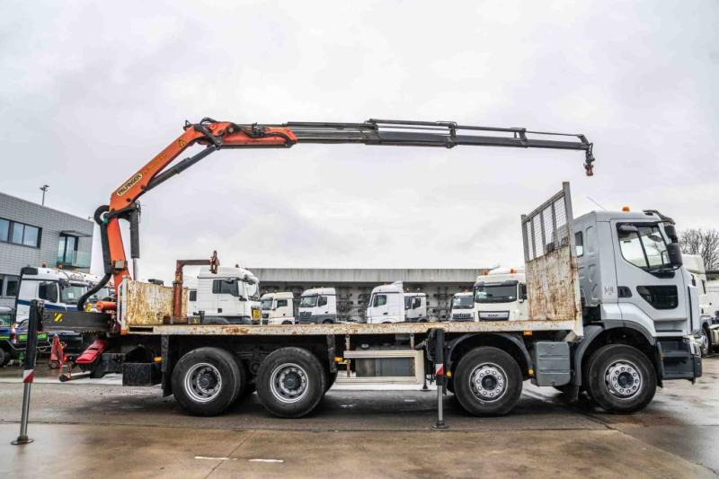 Camion plateau Renault LANDER 380 DXI+PALFINGER 18002/4X