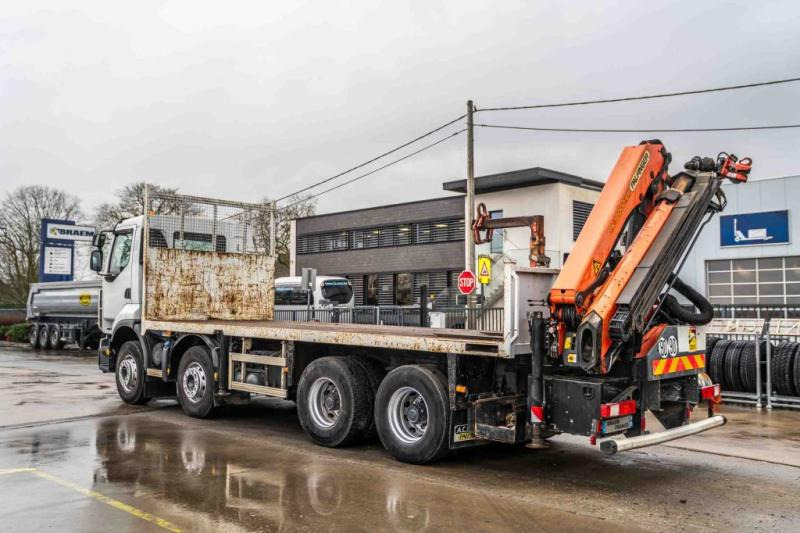 Camion plateau Renault LANDER 380 DXI+PALFINGER 18002/4X