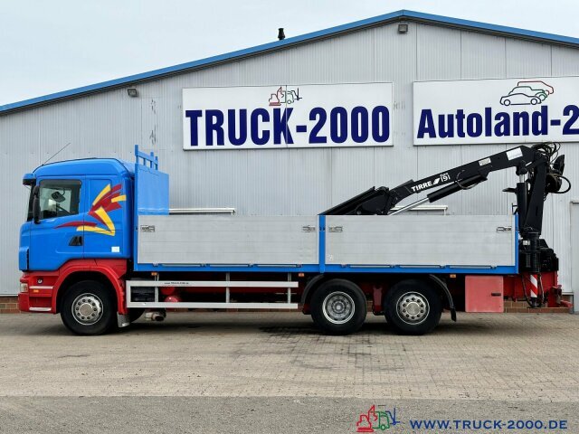 Camion plateau Scania R400 Atlas Tirre 191L 9m=1,7t. 7m Ladefl. 1.Hand