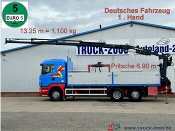 camion plateau Scania R400 Atlas Tirre 191L 9m=1,7t. 7m Ladefl. 1.Hand