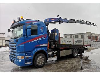 Camion plateau Scania R500LB6X2*4HHA combi+crane PM22SP-7
