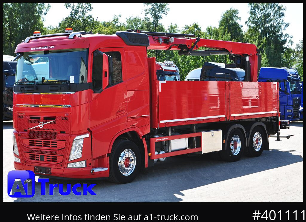 Camion plateau VOLVO FH 460, Baustoff  PK 23.001L, Lenkachse