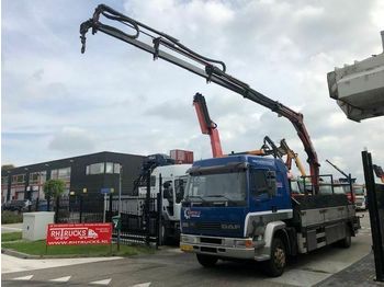 Camion plateau ridelle DAF 55.180 + HYVA 1253K4 1999