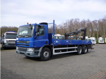 Camion plateau ridelle D.A.F. CF 75.310 6x2 RHD + Terex TLC 120 2E-A2