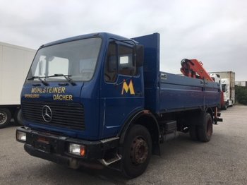 Camion plateau ridelle Mercedes-Benz 1419 Pritsche mit Kran