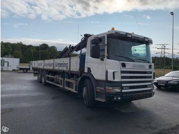 Camion plateau ridelle SCANIA p94 kranbil