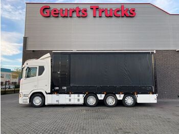 Scania R580 V8 NGS 8X4 TRIDEM OPIJWAGEN/MACHINE TRANSPO  - camion porte-voitures